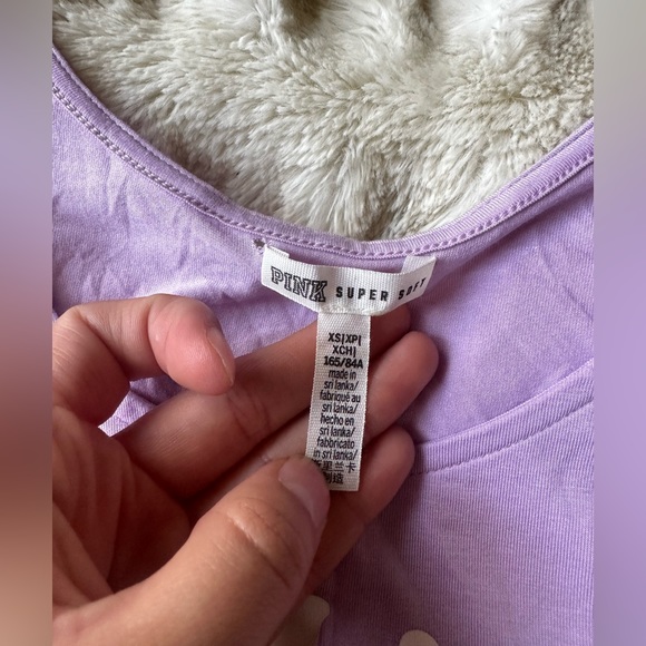 💓 Pink Victoria secret purple super soft tank top Oversize Xs - Picture 2 of 2